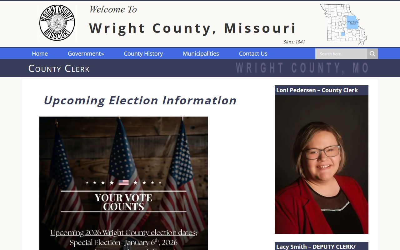 Wright County court dockets county clerk page distinction