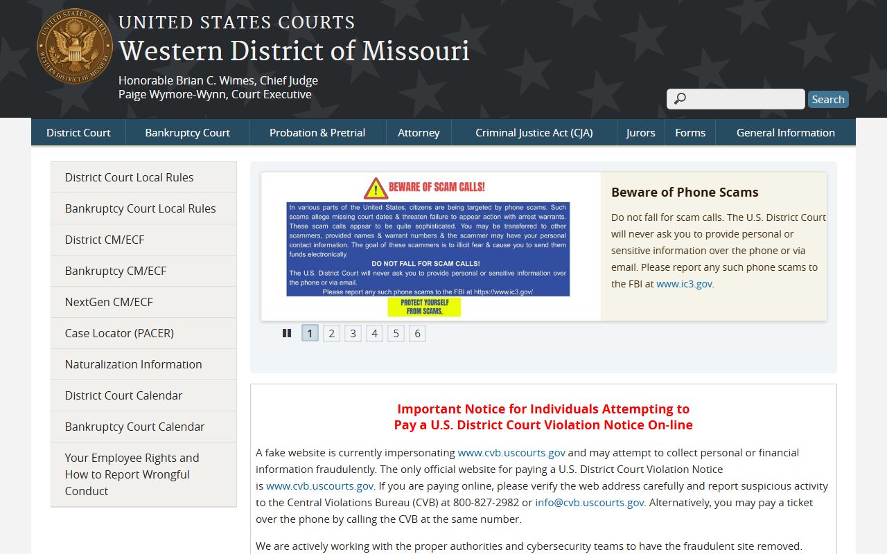Wright County Circuit Court records federal district court page