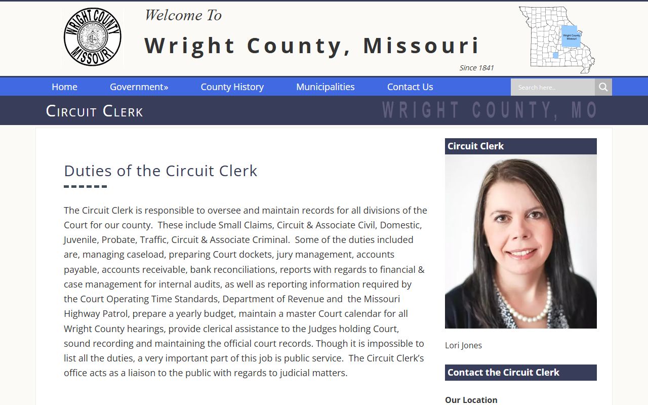 Wright County court records Circuit Clerk divisions