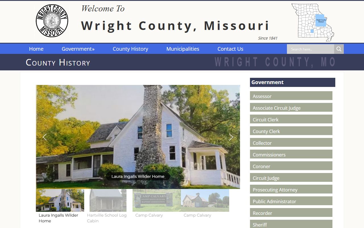 Wright County probate records official county history source